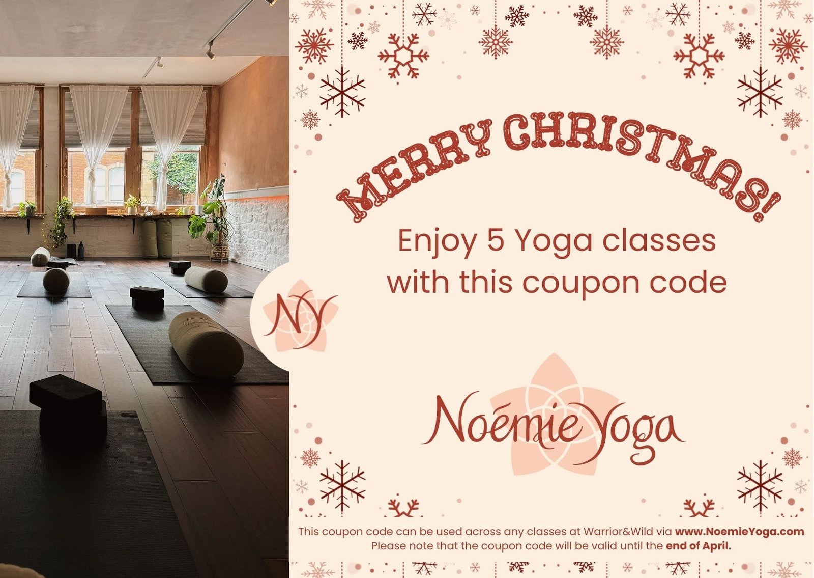 Christmas Gift Special: 5 yoga classes