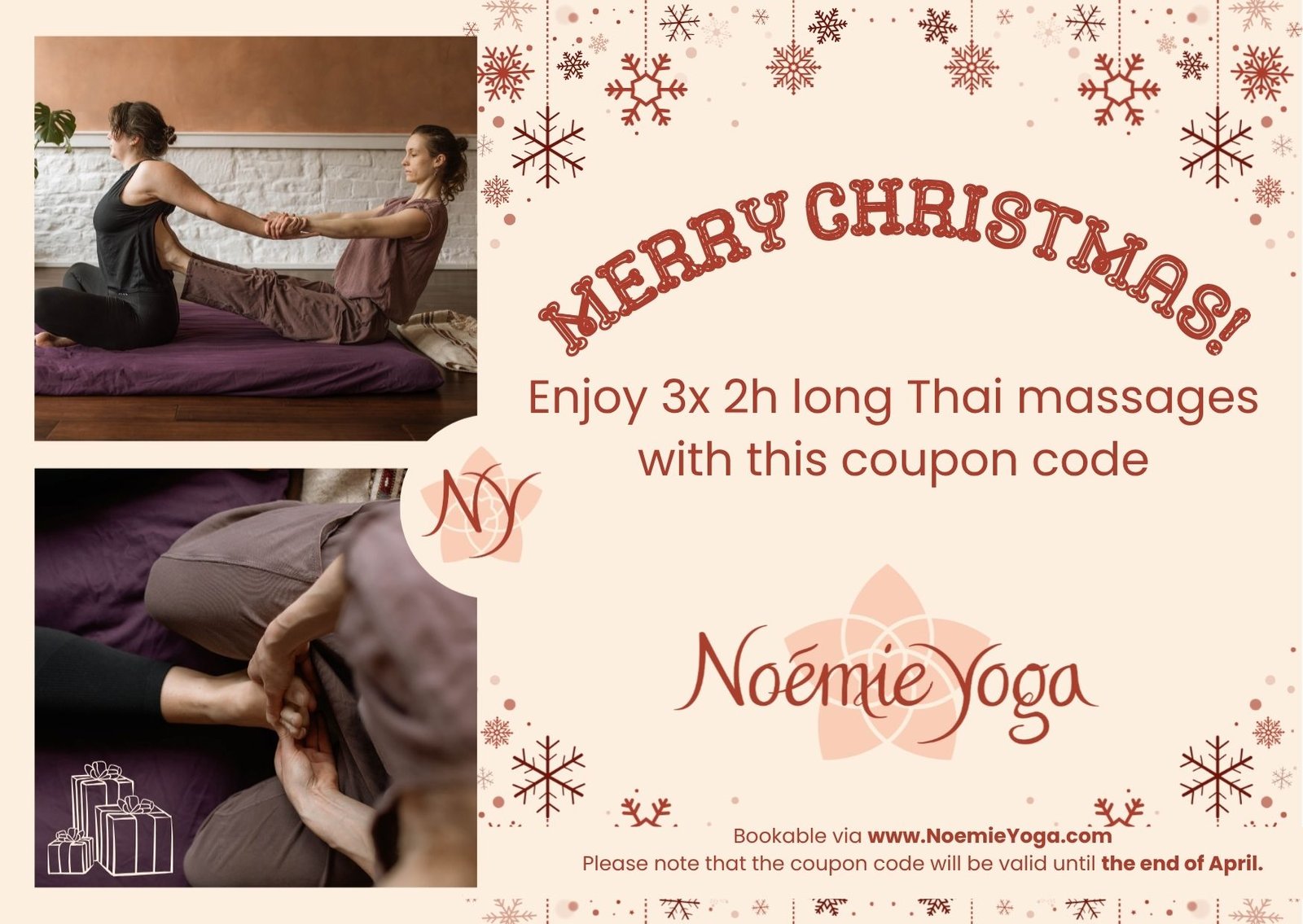 Christmas Gift Special: 3x 2h Thai Massage: £288